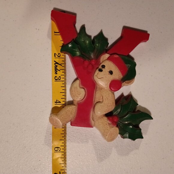 Christmas Homco JOY Wall Plaque Vintage Retired - Picture 9 of 10